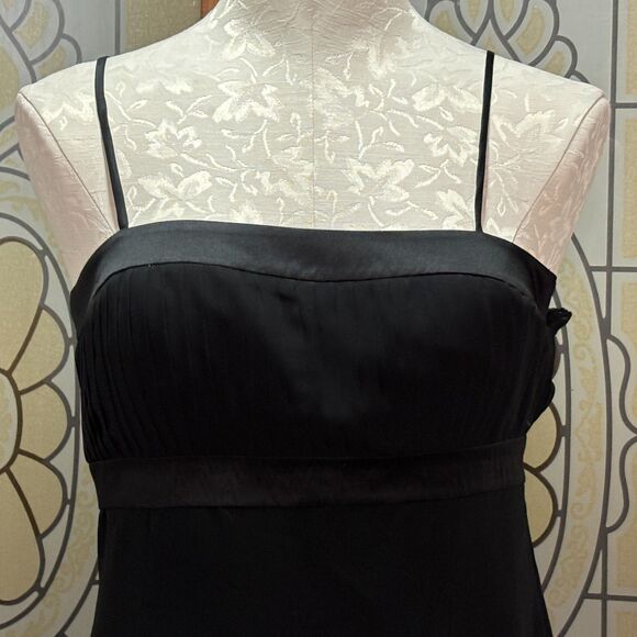 Ann Taylor LBD Pleated Top Spaghetti Strap Dress Size 4P - Picture 4 of 11